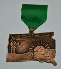 Nice Vintage The Prairie Wanderer White SD 1984 AVA IVV  Walking Medal Pin Rare picture