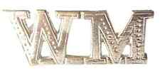 WM Worthy Master Letters Orange Order Nickel Plated Letters for Collarette picture