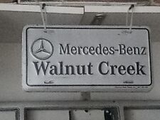 2 Tin Metal Mercedes-benz Of Walnut Creek Dealership Plate Advertising As Is.  picture