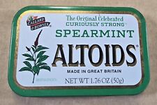 Altoids Spearmint Tin Empty Vintage Made in Great Britain Flat Top picture