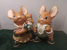 Vtg Pendelfin Figurines - Mother & Baby & Father Rabbit (Large / 7.5-inches)  picture