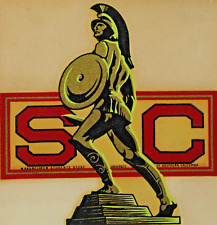 Vintage USC Trojans University Southern California Water Travel Decal 1930-40s picture
