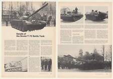 1977 Soviet T-72 Battle Tank 4-Page Photo Article picture