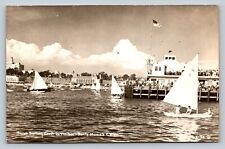 c1948 RPPC Sailing in Harbor SANTA MONICA CA VINTAGE Postcard picture