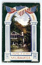 1909 Welcome Homecoming Milwaukee Wisconsin WI Vintage Postcard picture