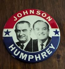 Vintage Button Pin Back 1964 Campaign Button Johnson Humphrey VB1 picture