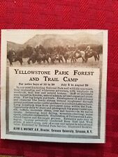 Yellowstone Park Forest and Trail Camp advertisement picture