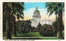 1930's State Capitol from Park, Sacramento California UNPOSTED CA288 picture