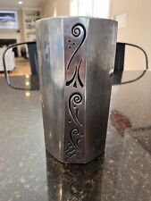 Lenox Spyro Wine Chiller/Vase Silver Metal Serve Ware picture