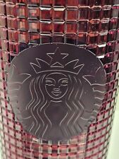 Starbucks Studded Plum Purple Grid Disco Holiday 2020 Cold Cup Tumbler (24oz) picture