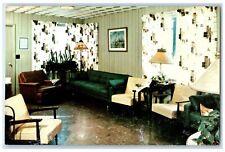 c1960 Gooselore Lodge Living Room Interior Mound City Missouri Vintage Postcard picture