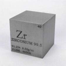 1 inch 25.4mm Zirconium Metal Cube 99.5% 107grams Engraved Periodic Table picture