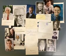 Lot of 23 Photos or Cards Autographed by Nobel Prize Winners from 1957-2001 picture