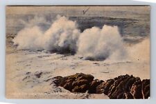 Newport OR-Oregon, Ocean Side Surf on Rocks, Antique Vintage Postcard picture