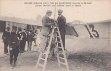 CPA 51 REIMS WEEK CHAMPAGNE AVIATION LATHAM Checker Apparatus Departure 1910 picture