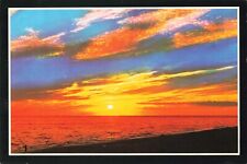 Fort Myers Florida, Beautiful Sunset Ocean & Beach, Vintage Postcard picture