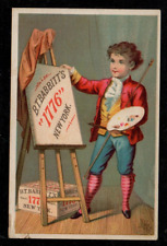 BT Babbitt's Soap Victorian Trade Card Americana Patriotic Boy 1776 painting picture