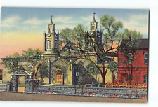 Old Vintage 1952 Postcard of Church ON THE PLAZA OLD ALBUQUERQUE NEW MEXICO picture
