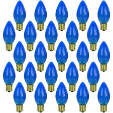 25 - C9 Transparent Blue Glass Replacement Bulbs Christmas Party Holiday Wedding picture
