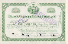 Bronx County Trust Company - Original Stock Certificate - 1932 - #2730 picture