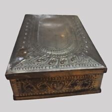 Solid Brass Antique Sri Lankan Handmade Traditional Jewelry Box Home Décor Gift picture