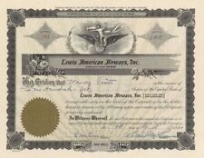 Lewis American Airways, Inc. - Stock Certificate - Aviation Stocks picture