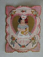 PP141 Vintage Valentines Day Card Whitney Made die cut picture