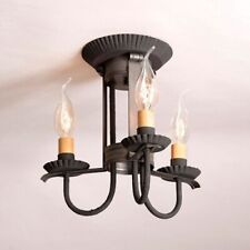 Ceiling Amhearst Light in Kettle Black, 3 Light Vintage, Semi-Flush Mounted picture