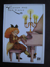  UNUSED 1977 vintage greeting card Mary Engelbreit BLANK Yolanda & Her Piano picture
