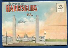 Harrisburg Pennsylvania pa 1930s vintage postcard folder picture