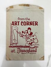 1958 Walt Disney Disneyland Art Corner Shopping Bag Mickey Mouse Vintage picture