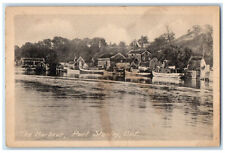 c1940's Boat Canoe at The Harbour Port Stanley Ontario Canada Postcard picture