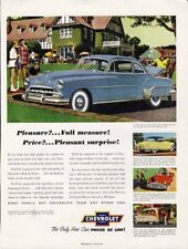 CHEVROLET 1952 Chevy Deluxe SPORT COUPE 2 Door Blue Auto Car Ad picture
