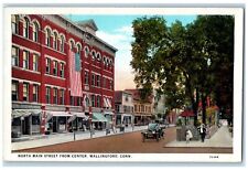 c1920 North Main Street From Center Wallingford Connecticut CT Vintage Postcard picture