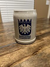 Vintage Beer Stein Brauhaus Schweinfurt Coat Of Arms .5L Stoneware From Germany picture