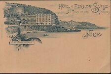 1910's Nice France Postcard - 'Hotel et Pension Suisse' - Nice Engraving picture