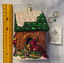 Christopher Radko CARDINAL HIDEAWAY Glass Christmas Ornament picture