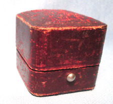 Antique Victorian CLEMENS OSKAMP Jeweler   LEATHER RING BOX ~ Cincinnati Ohio picture