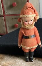 RARE 5.5” SANTA CLAUS DOLL JOINTED ARMS Christmas Vintage Antique Kitschy Flaws picture