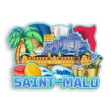 Saint-Malo France Refrigerator magnet 3D travel souvenirs wood craft gifts picture