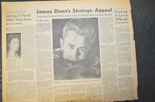 James Dean The Strange Appeal Newspaper Article and Photo Cut August 26th 1956 picture