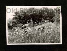 2 YOUNG GUYS IN THE TALL GRASS OLD/VINTAGE PHOTO SNAPSHOT- G868 picture