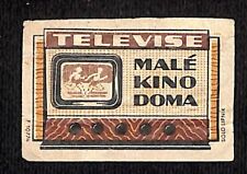 Vintage Matchbox Label Televise Male Kino Doma Solo Lipnik c1954 Scarce picture