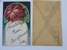 Brightwood Massachusetts MA Embossed Greetings with Envelope Leon Winston VA picture