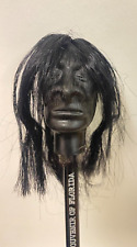 Vintage 1960's Shrunken Head with Hair  on a Long Pencil Halloween Made in Japan picture