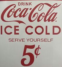 Large 8” Coca Cola Ice Cold Vinyl Decal Red picture
