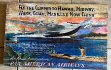 Flying Clipper, Fly The Clipper Nautical Wood Plank Sign (By Red Horse) 21x14” picture