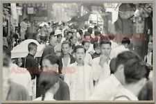 40's HONG KONG MARKET STREET SCENE MAN SHOPPING SHOP 香港旧照片 Postcard RPPC 1412 picture