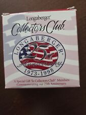 Longaberger Collectors Club 25th Anniversary Tie-On 1973 to 1998 Flag #32492 NIB picture