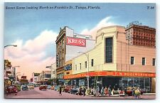 1950s TAMPA FL FRANKLIN STREET KRESS WOOLWORTH DEPARTMENT STORE POSTCARD P2720 picture